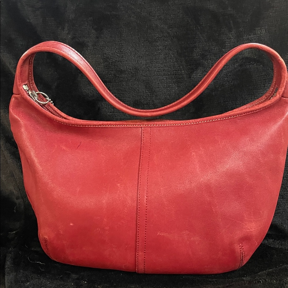 Vintage COACH 9219 Ergo Hobo Shoulder Bag, Red Cowhide Leather